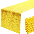 Yellow Sequin Table Runner 12x72 Inches - 2 Pack, Elegant Table Decor