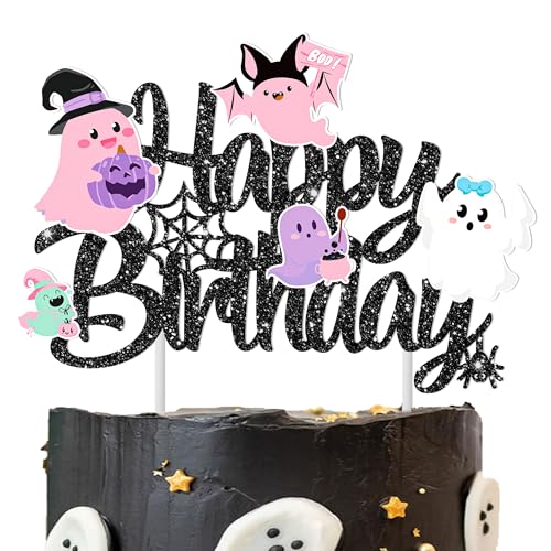 Halloween Ghost Cake Topper Spooky Ghost Theme Birthday Decoration for Haunted House Party