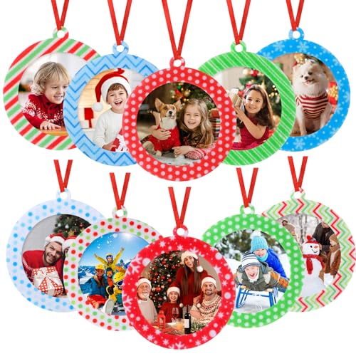 40 Pieces Felt Christmas Photo Frame Ornaments Tree Hanging Decor - Variation of THIS listing