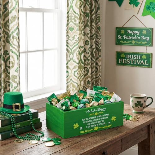 Wooden Shamrock Candy Bowl for St. Patrick's Day Irish Celebration