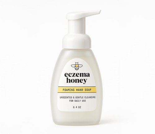 ECZEMA HONEY Gentle Foaming Hand Soap - Non-Toxic, Unscented Cleanser for Dry Hands - Organic Honey Handwash (8.4 Oz)