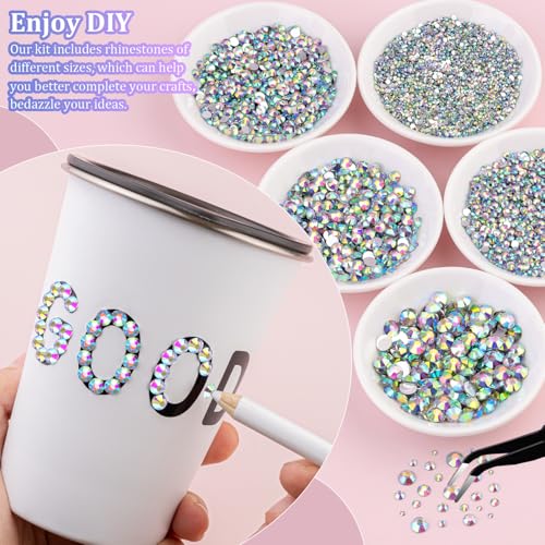 25000Pcs Resin Rhinestones AB Flatback Gems for Crafts & DIY Decorations