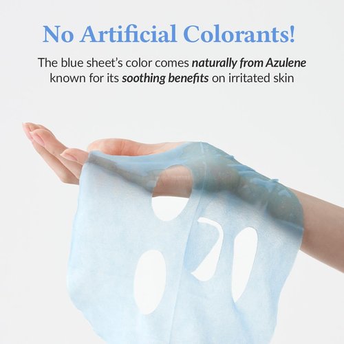 Dr.Althea Aqua Blue Hydration Mask | Reduce Facial Puffiness with Tannins | Sheet Mask for Long-Lasting Hydration | Vegan Korean Skincare (Pack of 4)