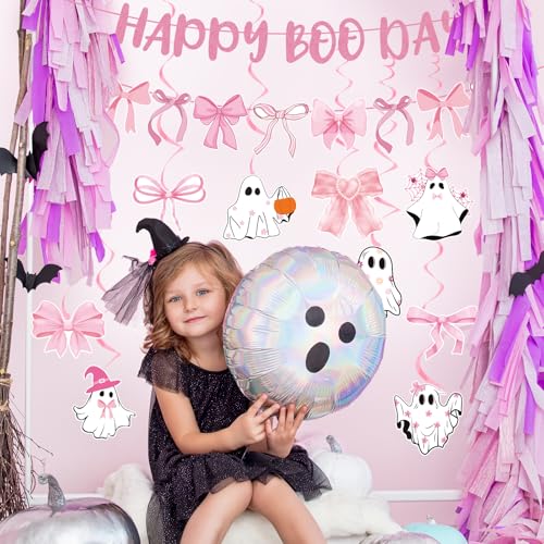 Pink Halloween Birthday Decorations - 12 Pcs Girl Party Decor