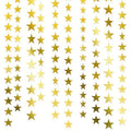158Ft Gold Star Banner Streamers - 12 Pack Iridescent Glitter Stars Party Decor