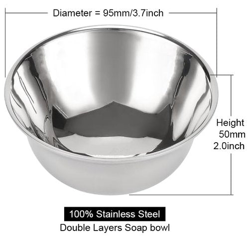 SANWA Deluxe Shaving Kit for Men,Stainless Steel Shaving Razor&Brush Stand Holder Soap Bowl Shave Brush Kit,Boyfriend Husband Dad Birthday Fathers Day for Him