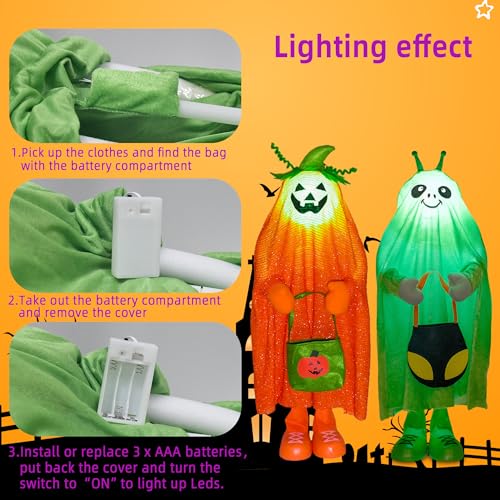 Halloween Alien Décor Light-Up Standing Trick-or-Treat Alien - Variation of Alien