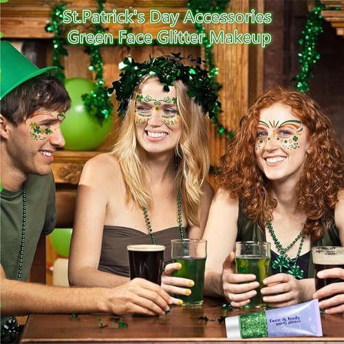 09 Green Body Glitter - St Patrick's Day Holographic Face & Body Makeup