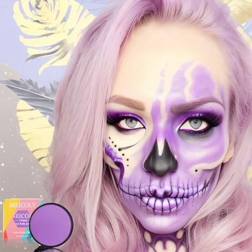 Purple Face Body Paint - 30g Water-Based Washable Full Body Makeup - Light Purple Variation