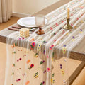 Champagne 10ft 3-Pack Cheesecloth Daisy Table Runners - Wracra