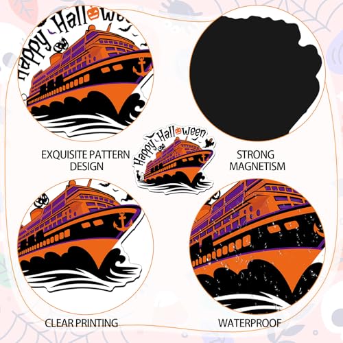 Halloween Cruise Door Magnets Set - 25 Fun Themed Refrigerator & Cabin Decor - Variation: Halloween