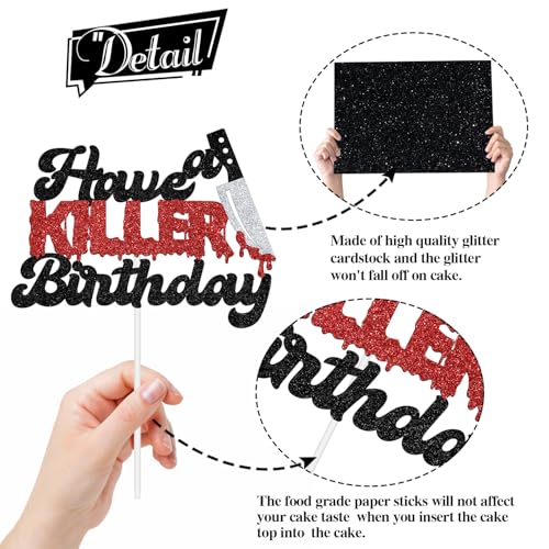 Halloween Zombie Vampire Bloody Cake Topper for Birthday & Horror Parties