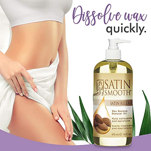 Satin Smooth Wax Residue Remover Oil - Post Wax Skin & Equipment Cleaner 16 Fl Oz