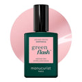 Manucurist Green Flash Gel Nail Polish - Sheer Pale Pink Hortencia - Vegan & 12-Free - Strengthens Nails - 0.5 fl oz