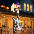 8FT Inflatable Skeleton Dog Pulling Skeleton Halloween Decoration - Variations