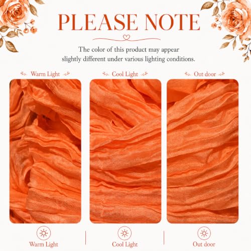Orange Cheesecloth Table Runner 17x108 Inches Pack of 12 - Rustic Wedding & Event Decor