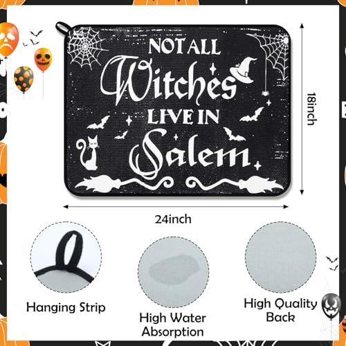 Halloween Dish Drying Mat 18x24 Inches Witches Gothic Kitchen Decor