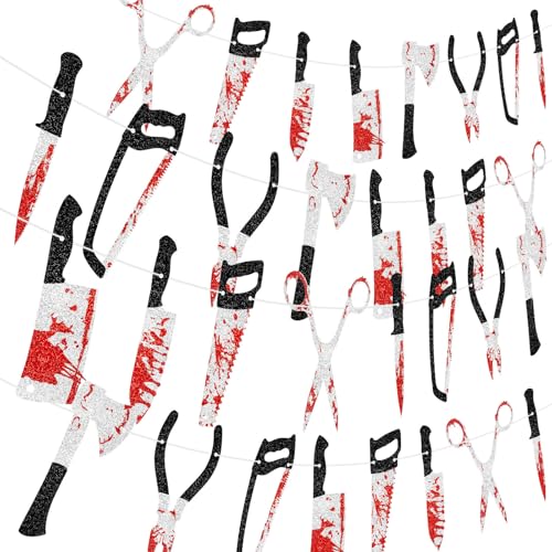 Halloween Bloody Banner Set - Horror Movie Theme Decor for Party, Indoor & Outdoor