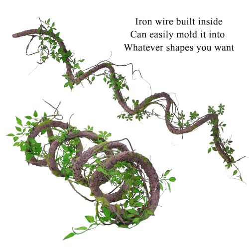 71-Inch Bendable Jungle Vine Garland with Moss for Halloween & Decor