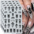 Halloween Nail Stickers - Black Spider Web with Rhinestones - Variation of THIS listing
