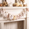 Halloween Ghost Garland - Rustic Fabric & Wooden Beads, 8.2 ft, Variation: Ghost
