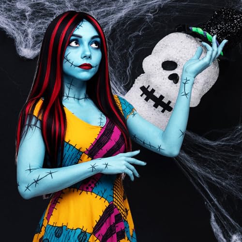 Halloween Makeup Kit for Corpse Bride Costume Women Girls - Light Blue & Accessories - Variation C