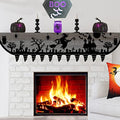 Halloween Mantle Scarf for Fireplace - Gothic Lace Haunted House Decor