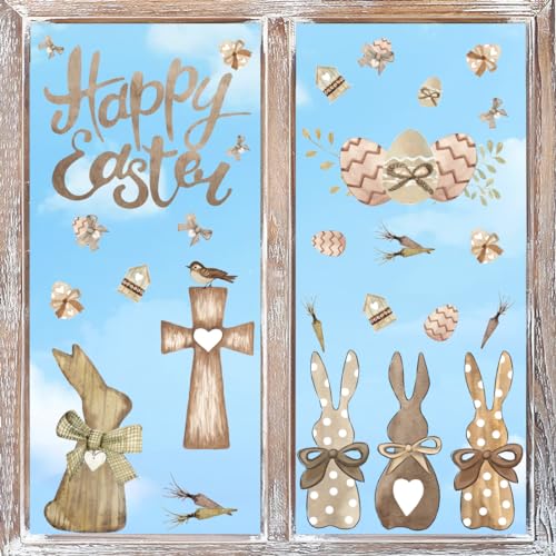 Easter Window Cling Stickers - 43 PCS Spring Decor for Homes & Parties