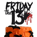 Halloween Themed 13th Birthday Cake Topper - Spooky Friday Vampire Zombie Decoration