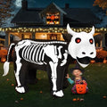 Halloween Inflatable Cow Skeleton 6FT Outdoor Yard Decoration with Lights