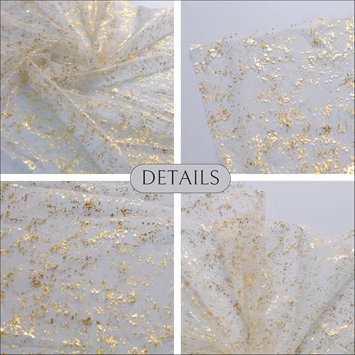 Gold 10Ft Table Runners 6-Pack Sheer Chiffon Glitter Sequin for Wedding & Party - Variation of THIS listing
