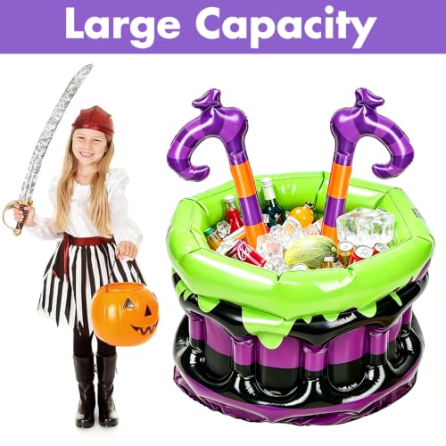 Inflatable Beverage Cooler with Witch Legs - Halloween Party Drink Cooler & Ice Bucket