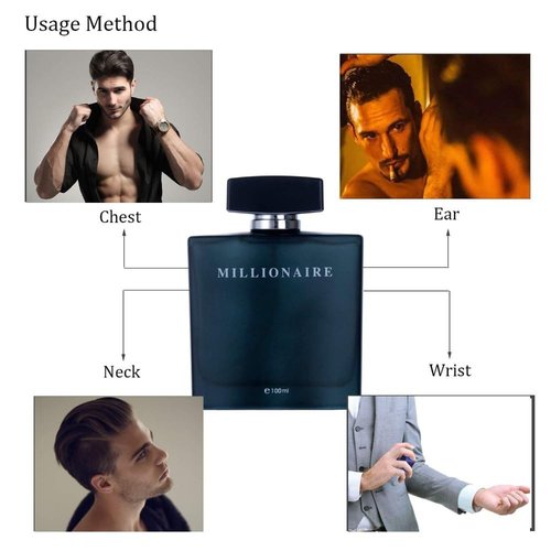 PERFUME&BEAUTY Eau de Parfum for Men - Black Millionaire, 3.4 oz Spray (100 ML) - Luxurious Fragrance