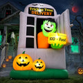 7FT Halloween Inflatable Zombie Delivery Man Outdoor Yard Decor with Lights