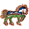 Wood Carving Horse Wall Decor - Handcrafted Animal Figurine for Home & Holiday