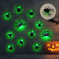 Halloween Bat Wall Decor with LED Lights, 3D Glowing Stickers - Spider Variation