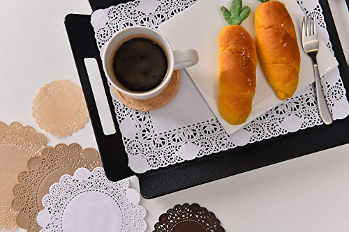 Rectangular Paper Doilies 250 Sheets - Beige, 13.78x17.7 inches, Non-Dust, Elegant Disposable Tableware - Variation of THIS listing