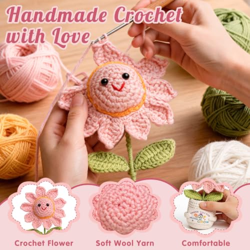 Handmade Crochet Sunflower Gift for Teachers - Positive Keepsake Decor