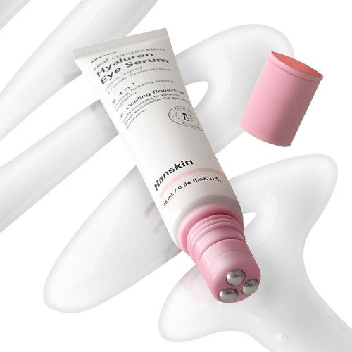 Hanskin Hyaluron Eye Serum - Hydrating Korean Eye Care with 4 Types of Hyaluronic Acid | De-Puffing & Brightening | 0.85 fl oz