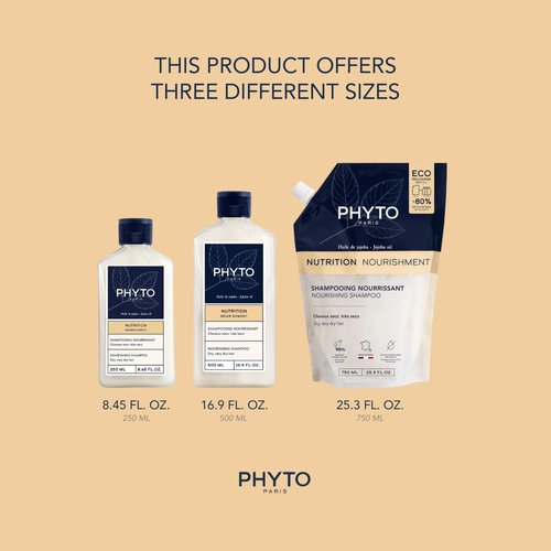PHYTO NOURISHMENT Nourishing Shampoo - Sulfate-Free Jojoba Oil Formula for Dry, Hydrated Hair