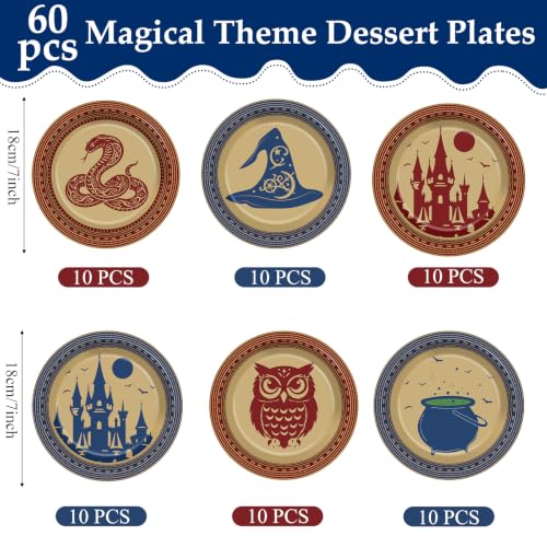 Retro Witch Party Paper Plates 60 Pack Halloween Decorations Kids Adults