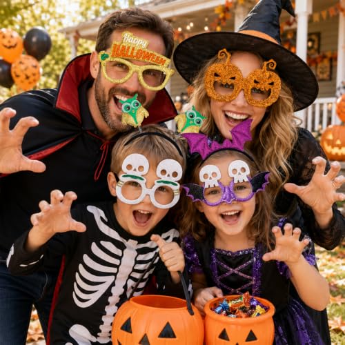 24-Pack Halloween Headbands and Glasses Frame Set Party Favors