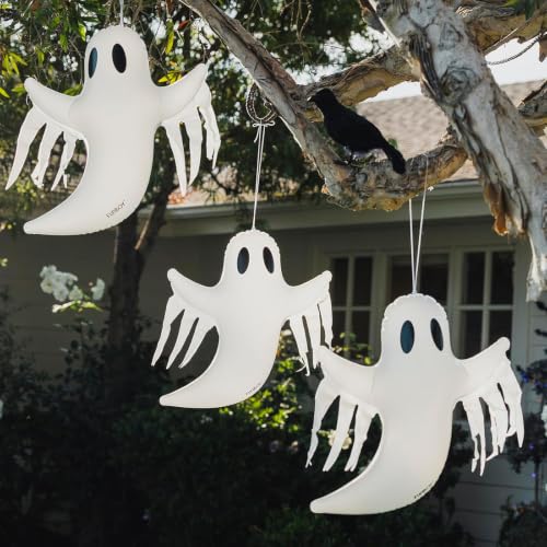 Inflatable Hanging Ghost Halloween Decorations 3-Pack for Indoor & Outdoor Use