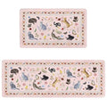 Anti-Fatigue Kitchen Mat Set 2026 - Pink, 17x47 & 17x30 Inches, Non-Slip, Washable, Pumpkin Decor, Halloween Rugs, Spooky Season