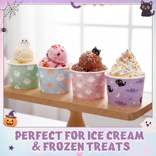 48 Pack Halloween Disposable Paper Snack Cups - Ghost Variation