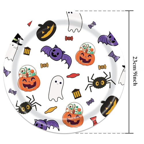 Halloween Ghost Paper Plates and Napkins Party Set for 20 Guests