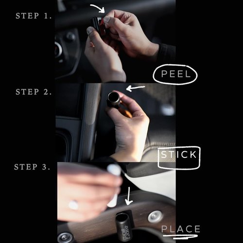 CarChap Lip Balm Holder - Original Mess-Free Car Lip Gloss Organizer | USA Made, Patent Pending, White