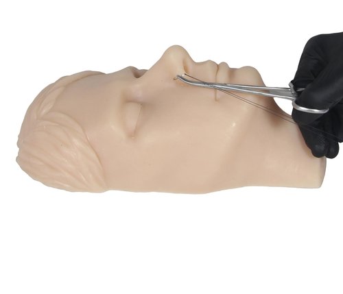 JUYO VONSAN Injection Training Mannequin Face Silicone Head Facial Injection Face Nose Model （Not TPE） for Piercing Tattoo Practice Medical Student (Woman Head)