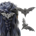 Gothic Bat Hair Clips Set - Carved Wing Halloween Hair Accessories for Women
