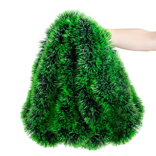 Green Christmas Tinsel Garland 50FT Artificial Pine Decor for Holiday & Party